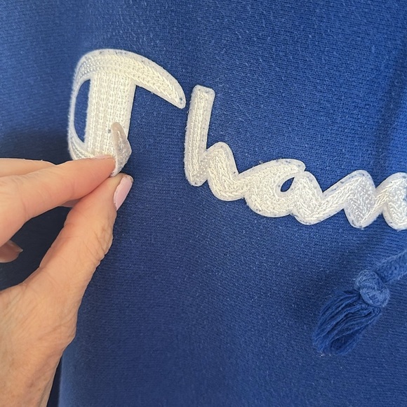 Vintage Champion Reverse Weave Blue Pullover Hoodie xl - Picture 3 of 6